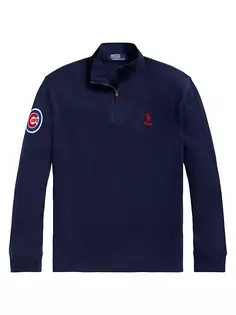 Свитер Chicago Cubs с молнией в четверть Polo Ralph Lauren, цвет cruise navy