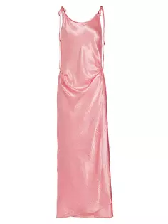 Атласное платье макси с запахом Dayla Acne Studios, цвет fresh pink