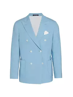 КОЛЛЕКЦИЯ Двубортное спортивное пальто Saks Fifth Avenue, цвет blue glass