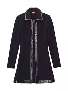 Платье-рубашка на молнии со сборкой Staud, черный
