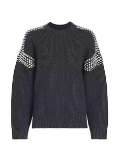 Шерстяной свитер Colby с украшением A.L.C., серый
