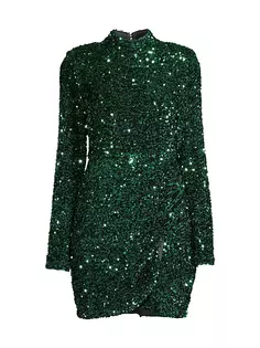 Мини-платье Lisanna с пайетками Likely, цвет emerald