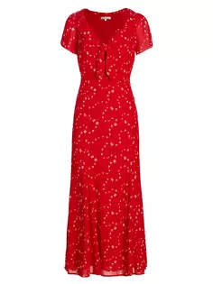 Платье миди с цветочным принтом Talleen Reformation, цвет fresno
