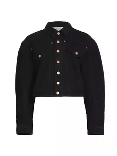 Джинсовая куртка свободного кроя Cosette Ulla Johnson, цвет noir wash