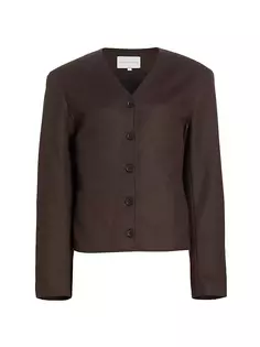 Куртка Vega из смесовой шерсти Loulou Studio, коричневый