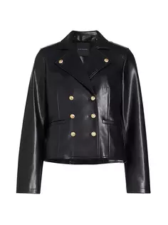 Веганская кожаная куртка Hazel Elie Tahari, цвет noir