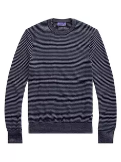 Кашемировый пуловер в полоску Purple Label Ralph Lauren Purple Label, цвет classic chairman navy white