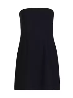 Мини-платье из крепа со съемными бретелями Sportmax, черный
