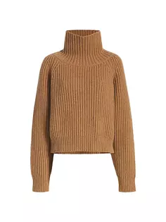 Кашемировый свитер в рубчик Lanzino Khaite, цвет camel