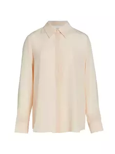 Свободная шелковая рубашка Chloé, цвет dew pink Chloe
