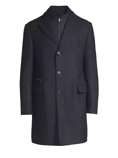 Шерстяное пальто Corneliani, синий
