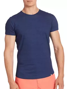 Однотонная футболка обычного кроя Orlebar Brown, синий