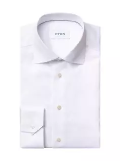 Классическая рубашка из твила современного кроя Eton, белый