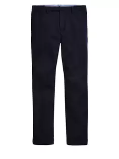 Эластичные брюки с плоской передней частью Polo Ralph Lauren, темно-синий