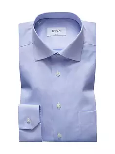 Классическая рубашка из твила классического кроя Eton, синий