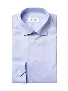 Классическая рубашка из твила современного кроя Eton, синий
