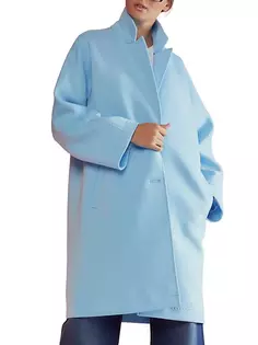 Неопреновое пальто с прострочкой Cynthia Rowley, синий