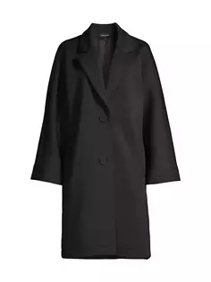 Неопреновое пальто с прострочкой Cynthia Rowley, черный