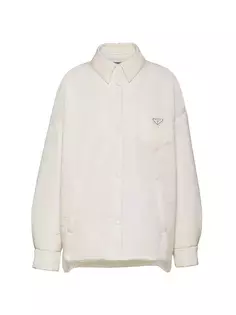 Легкая стеганая куртка из нейлона Prada, белый