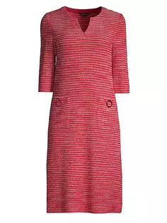 Твидовое платье длиной до колена Misook, цвет classic