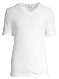 Хлопковая футболка Sea Island с V-образным вырезом Hanro, белый