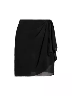 Мини-юбка Dorian из льняной вуали Ralph Lauren Collection, черный