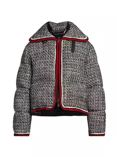 Твидовый пуховик Apres Ski Eterlou Moncler Grenoble, белый