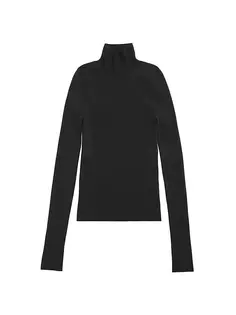 Узкий свитер с высоким воротником Balenciaga, черный