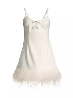 Мини-платье Mariany с перьями Likely, белый