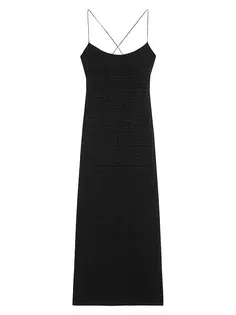Платье на бретелях из жаккарда 4G Givenchy, черный