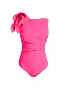 Сплошной купальник Wlasi с 3D цветочным принтом Chiara Boni La Petite Robe, цвет spicy pink