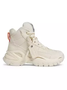 Кожаные высокие кеды Hiker Off-White, бежевый