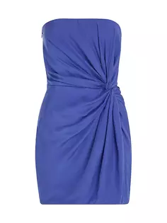 Шелковое мини-платье с узлом Hirata Gauge81, фиолетовый