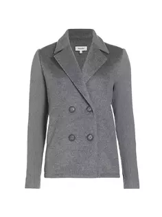 Двубортный шерстяной пиджак Singrid Splendid, серый
