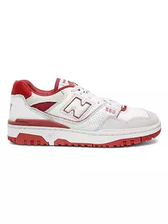 Кожаные низкие кеды New Balance, цвет white astro dust