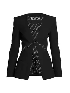Куртка с V-образным вырезом и вырезом Versace Jeans Couture, черный