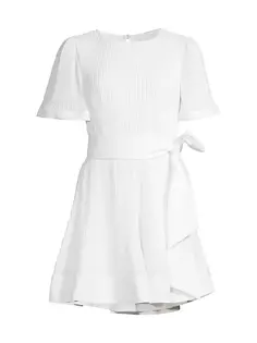 Плиссированное мини-платье Lumi Milly, белый