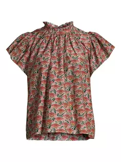 Блуза Carla из шелковой смеси с цветочным принтом Birds Of Paradis, мультиколор