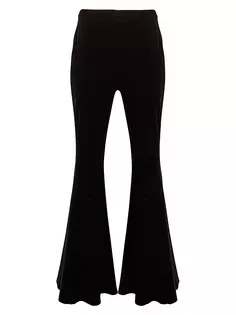 Расклешенные бархатные брюки Vic Anne Fontaine, черный