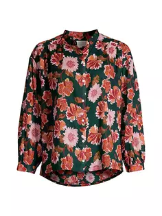 Хлопковая блузка с цветочным принтом Lily Birds Of Paradis, цвет carnation print