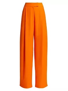Широкие брюки из плиссированного крепа The Sei, цвет tangerine