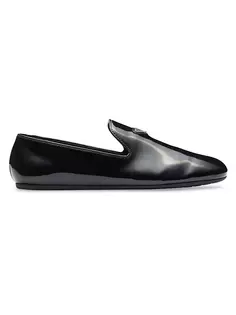 Туфли без шнуровки из лакированной кожи Prada, черный