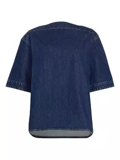 Джинсовая футболка свободного кроя Toteme, синий