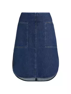 Джинсовая юбка с закругленным краем Toteme, синий