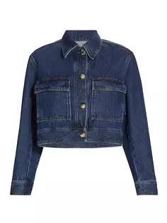Укороченная джинсовая куртка Toteme, синий