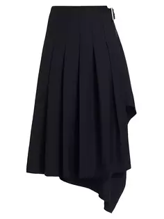 Плиссированная драпированная юбка миди Wayland A.L.C., темно-синий