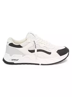 Кожаные низкие кеды Runner B Off-White, цвет ivory black