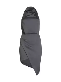 Атласное мини-платье с камуфляжным принтом Elliatt, цвет charcoal
