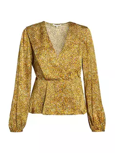 Блузка Miranda с абстрактным узором Santorelli, цвет dijon