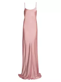 Платье на бретельках в пол Victoria Beckham, цвет peony